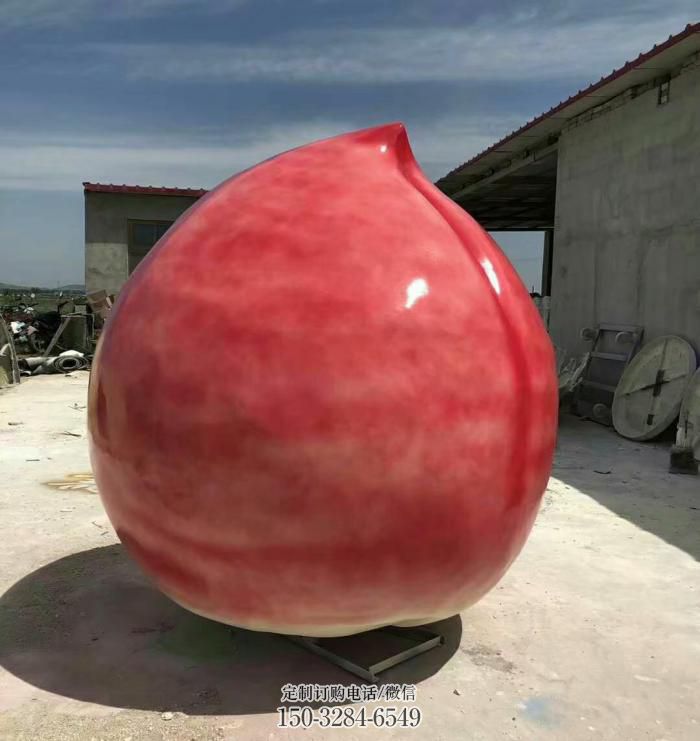 玄武公园寿桃雕塑 酒店门口雕塑 彩绘摆件 玄武公园寿桃雕塑 酒店门口雕塑 彩绘摆件