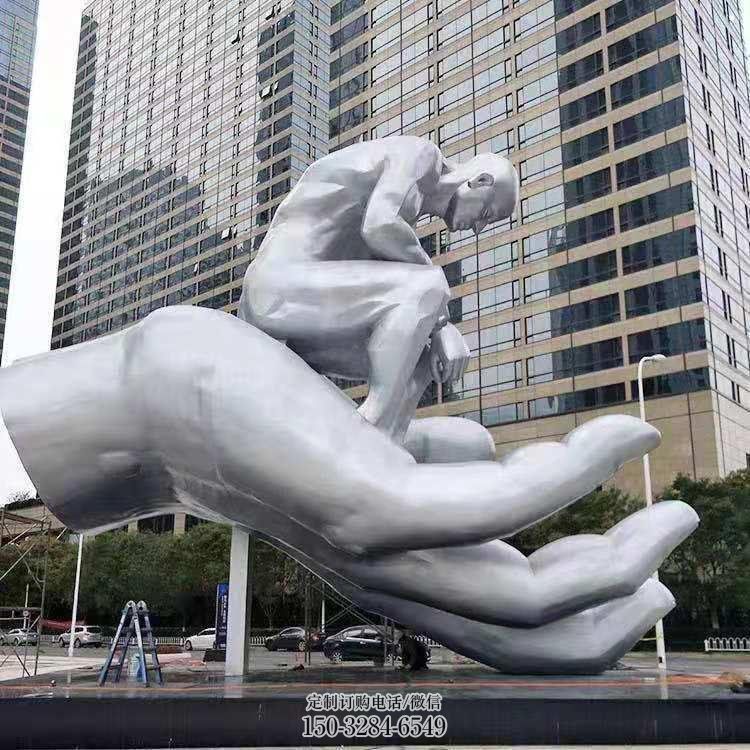 常州沉思者雕塑,景观雕塑,手托人物雕塑厂家提供 常州沉思者雕塑,景观雕塑,手托人物雕塑厂家提供