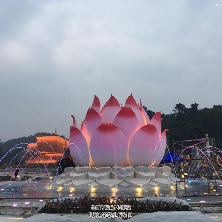 苏州莲花雕塑厂家，景区雕塑，水景莲花喷泉雕塑精选