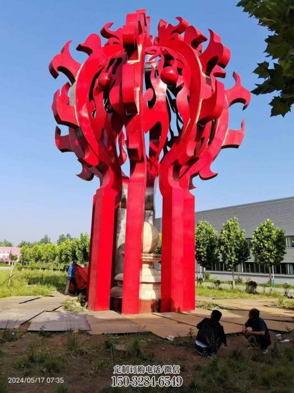连云港火球雕塑,精神堡垒火球雕塑落地展示 (5) 连云港火球雕塑,精神堡垒火球雕塑落地展示 (5)
