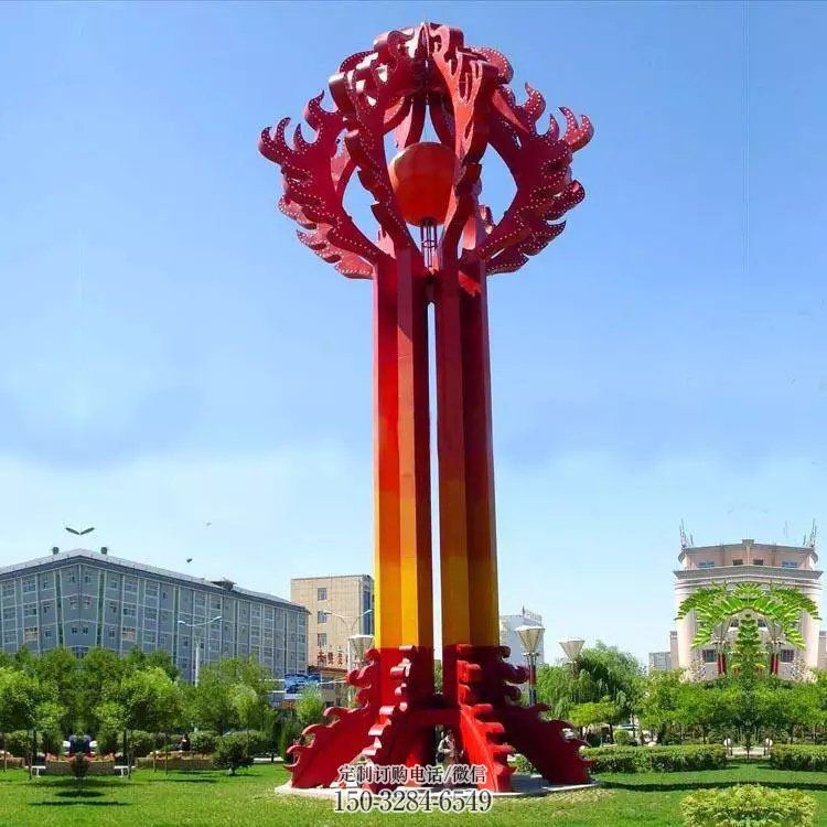南通街道精神堡垒雕塑 现代景观标牌雕塑 彩绘标识雕塑 南通街道精神堡垒雕塑 现代景观标牌雕塑 彩绘标识雕塑