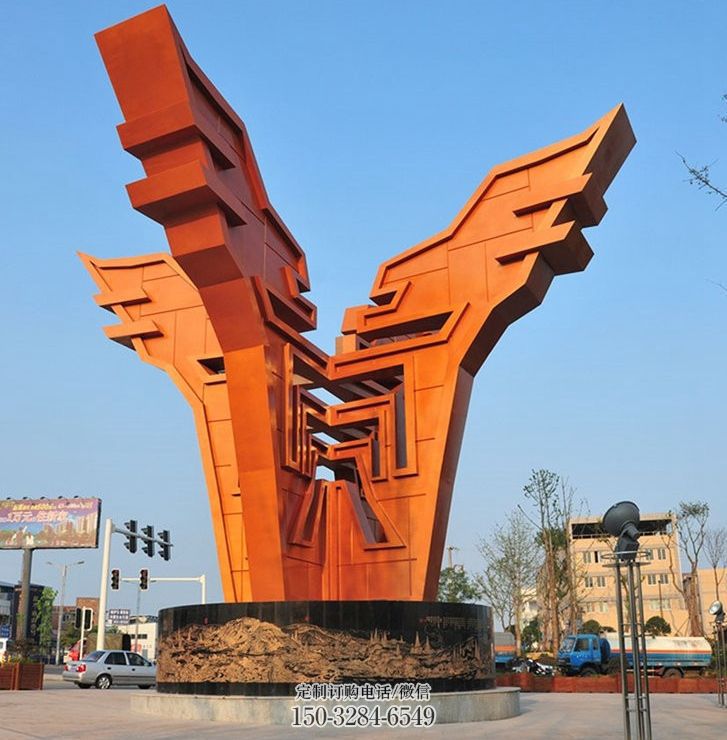 泰州城市精神堡垒雕塑,抽象建筑元素,广场景观雕塑小品 泰州城市精神堡垒雕塑,抽象建筑元素,广场景观雕塑小品