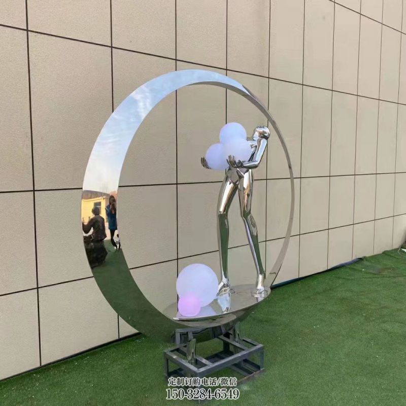 建邺仙子雕塑展品，公园小品，景观圆环仙子雕塑生产商