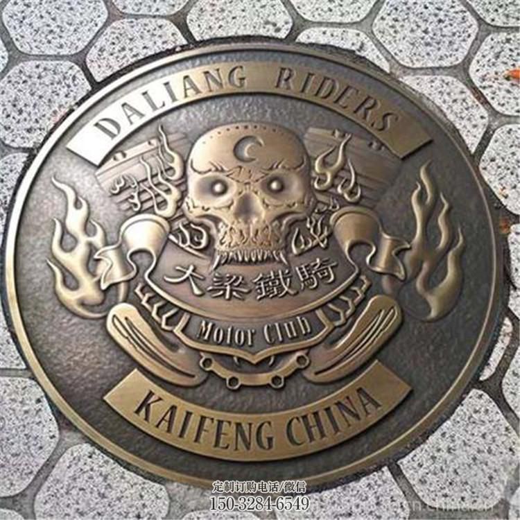 盐城铸造校徽雕塑 中式村口景墙雕塑 景观浮雕雕塑