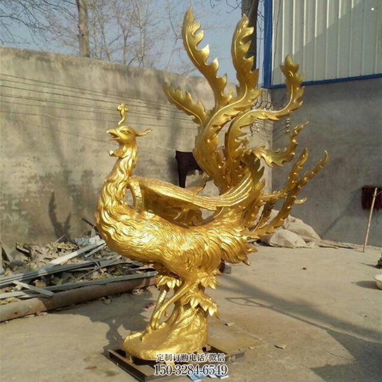 镇江凤凰雕塑厂家，锻造工艺，铜凤凰雕塑厂家承接