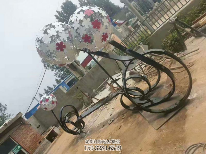 秦淮大型蒲公英坐凳雕塑，现代元素设计，不锈钢坐凳雕塑