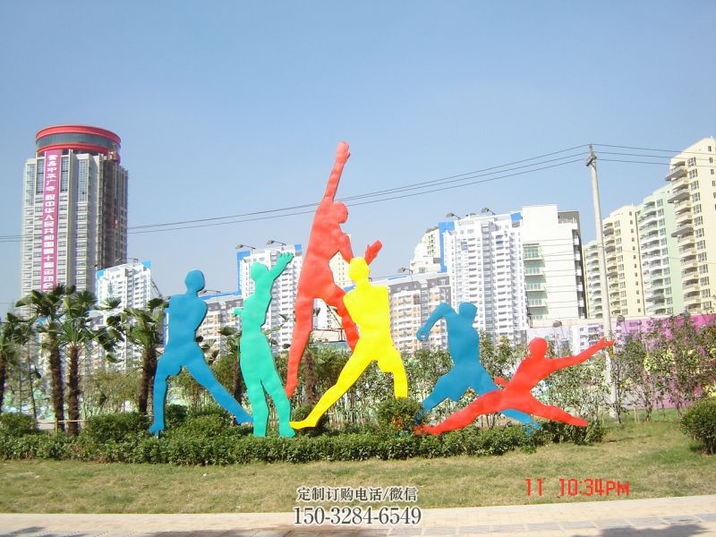 盐城投篮雕塑，剪影工艺制作，不锈钢体育人物雕塑